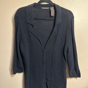 Heather B, 100% Cotton Button Cardigan